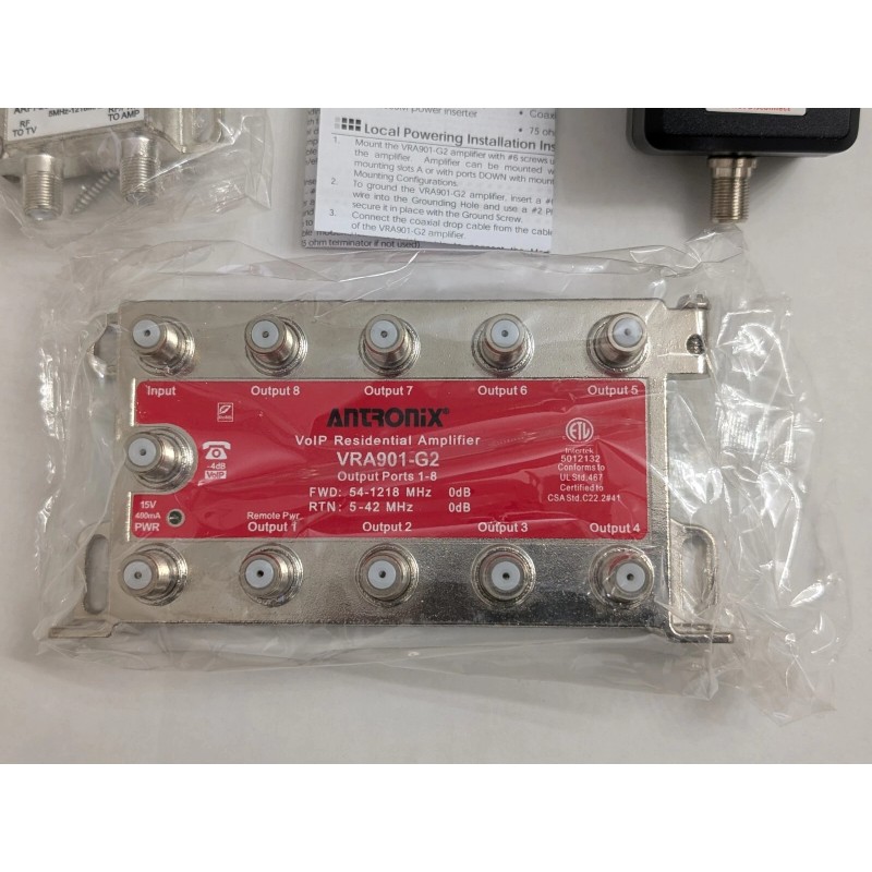 ANTRONIX VRA901-G2/ACP 1.2 GHz VoIP Residential Digital Coaxial Amplifier 9-Port