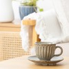 Marui MR-3-4384 Shigaraki Ware Loofah Cup & Saucer, Capacity Approx.