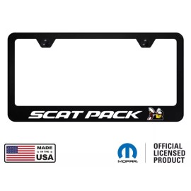 Unbranded Dodge Scat-Pack Full Color Black Unbreakable License Frame