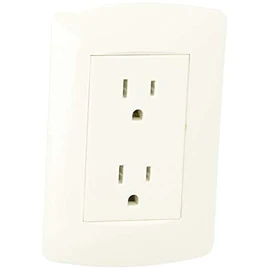 Leviton X02-0TOMA-PCB Receptáculo Dúplex con Tierra y Placa Plus 15A 125/250V, Blanco con Placa Modular Plus, pack of/paquete de 1