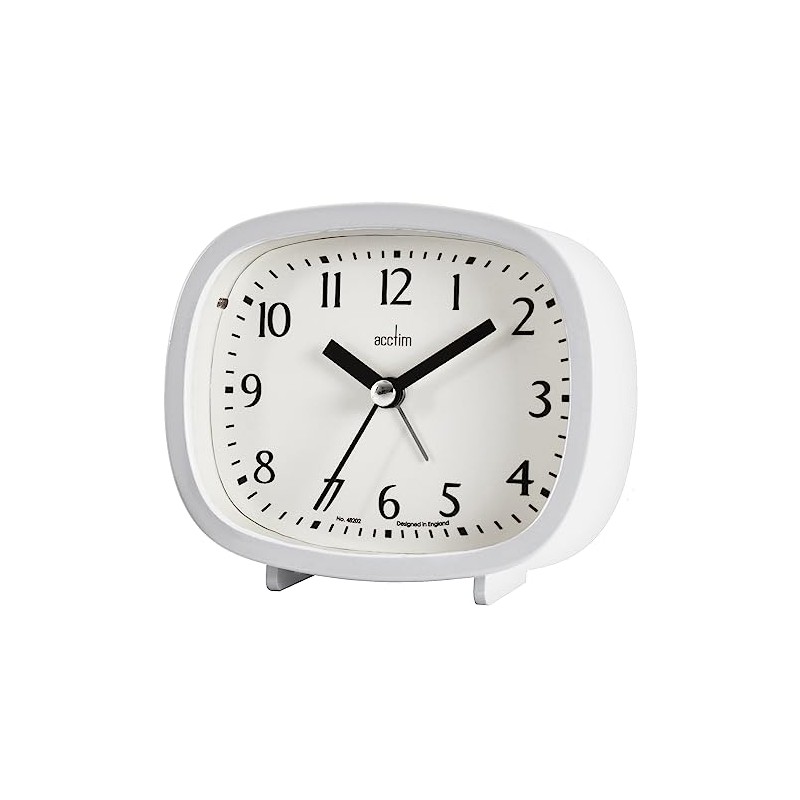 Acctim Hilda Analogue Alarm Clock Non Ticking Sweep Crescendo Alarm