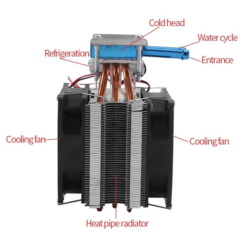 12V Semiconductor Refrigeration Cooler Thermoelectric Peltier Water Cooling System DIY