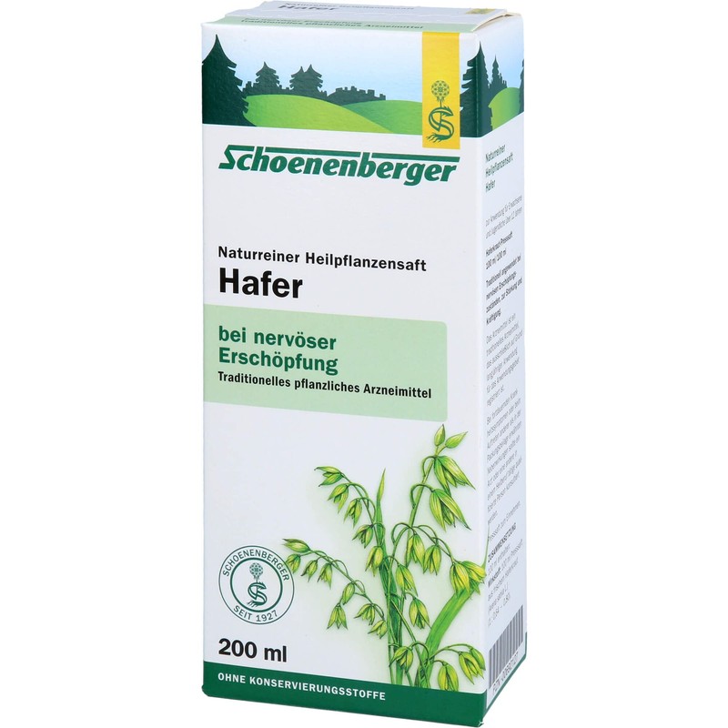Schoenenberger Natural Medicinal Plant Juice Oat, 200 ml Solution