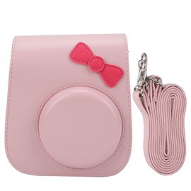 PU Leather Antidrop Retro Shoulder Protective Camera Bag Pouch for Instax mini11/8/9(Pink )