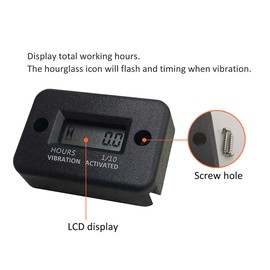 ExcInter Motorcycle Hour Meter 1 pcs Waterproof LCD Display Digital Speed Electronic Digital Black Tachometer for Motorcycle Motocross Bike Lawn Mower