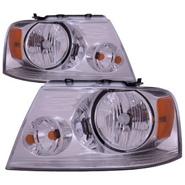 HEADLIGHTSDEPOT Chrome Housing Left and Right Headlights Pair Compatible With Itasca Ellipse 2006-2010