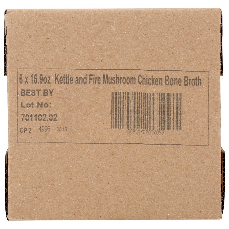 Kettle & Fire Mushroom Chicken Bone Broth, 10g Protein, Whole30,