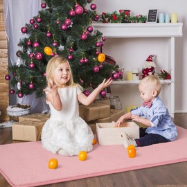 Keeko Modern 2x3 Area Rugs for Bedroom Throw Rugs for Entryway Indoor Low Pile Small Rug Non Slip Door Mat Fluffy Soft Entrance Rug for Living Room Dorm Kids Girls Nursery Room Home Decor Pink