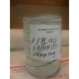 Rushazzled 300 ft   Bungie Nylon coated rubber rope shock cord 3/16 -- 1 to2 Bungee Stretch