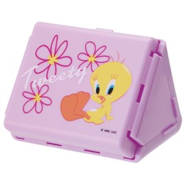 Skater FON1AG-A Antibacterial Folding Rice Ball Case, Rice Ball Holder, Rice Ball Case, Lunch Box, Looney Tunes, Tweety, Flower