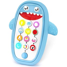 Gzsbaby Baby Toy, Phone Toys with Light and Music, Early Learning Educational Smartphone Toy for Toddlers, Role Play Fun Toys for 12-18 Months Old (Blue)