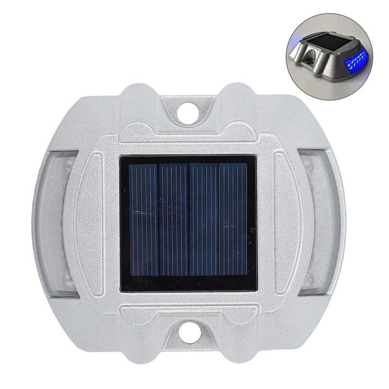 Solar Deck Lights Silver Aluminium Alloy High Brightness LED Solar