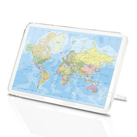 Classic Rectangle Magnet with Stand - World Map Globe Earth - Fridge Locker Office Whiteboard Toolbox #170942