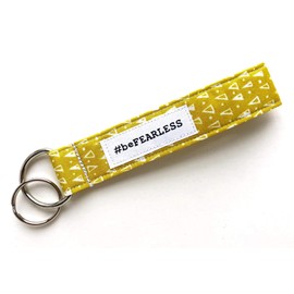 Wrist Lanyard For Keys - Be Fearless - Keychain Wristlet