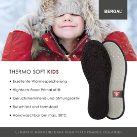 BERGAL Thermo Soft, Breathable Children's Winter Sole with PrimaLoft® Insulation, Down-like Functional Fibre for Warm Feet in All Shoes in Sizes 22-35
