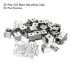 MECCANIXITY Rope Light Mounting Clips, 20 Pack Wall Channel Mounting