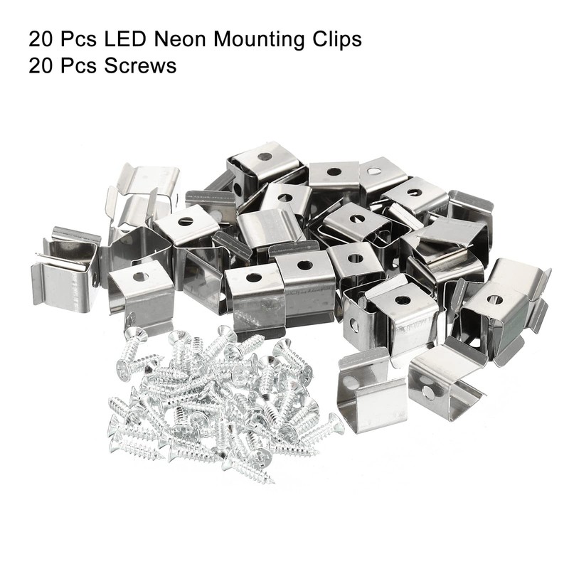 MECCANIXITY Rope Light Mounting Clips, 20 Pack Wall Channel Mounting