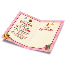 Prime Greetings Daughter and Son In Law Christmas Card, Made in America, Eco-Friendly, Thick Card Stock with Premium Envelope 5in x 7.75in, Packaged in Protective Mailer