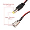 DC Power Pigtail Cable 6Pcs CCTV Security Camera Male &