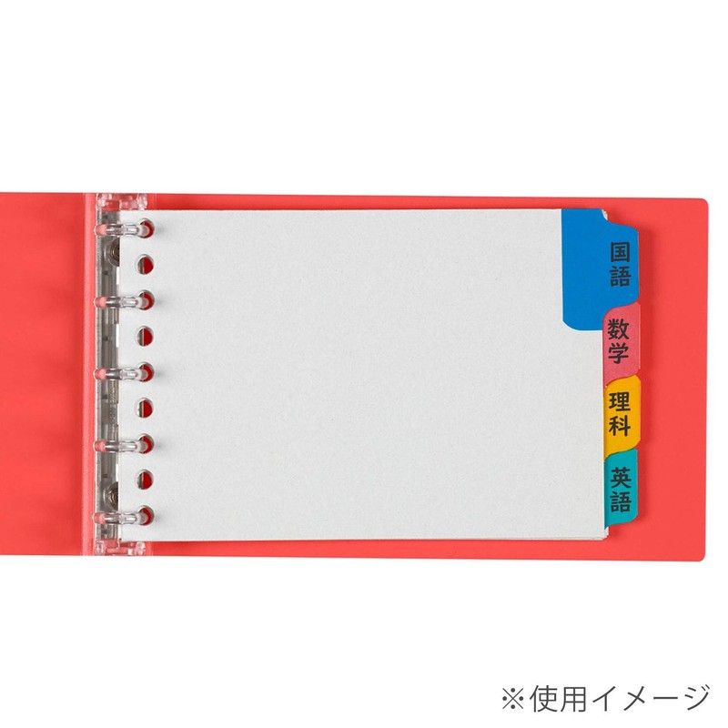Maruman LT7004 Mini Tab Index Sheets, 9 Holes, 4 Sheets