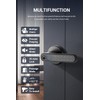Fingerprint Door Lock, Matte Black Dock Knob with Keypads, Passcode,