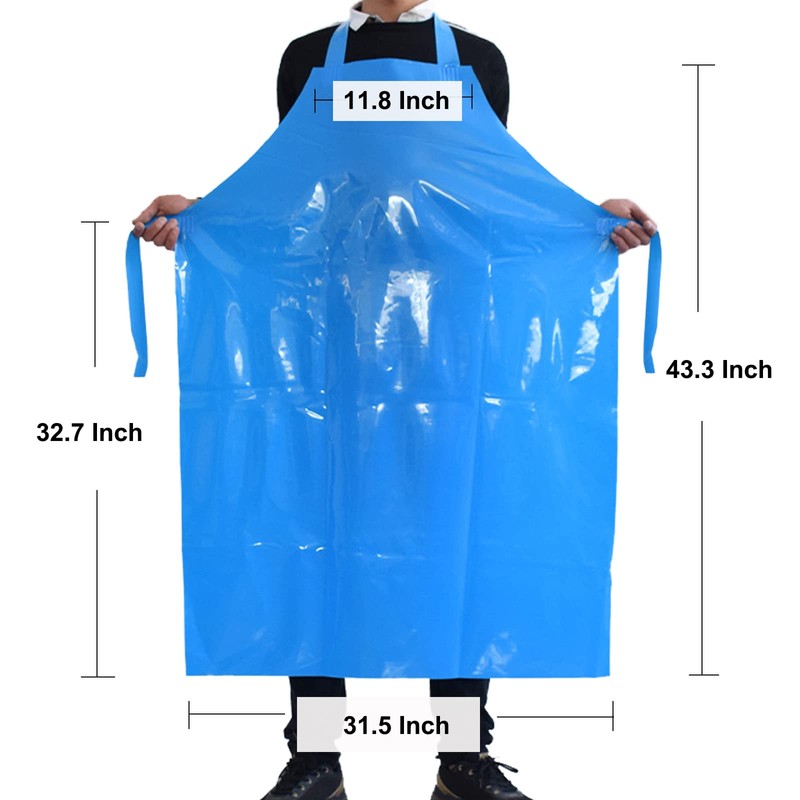 ELEBOX Waterproof Oil Proof Bib Apron Utility Apron Chemical Resistant
