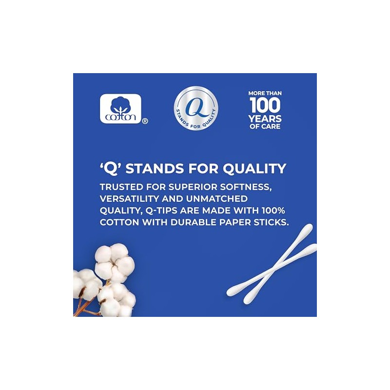 Q-tips Hisopos de algodón para higiene y cuidado de la