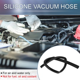 A ABSOPRO Silicone Vacuum Tubing Hose High Temperature 3.3FT 11/16" 18mm ID 2.5mm Thickness Automotive Vacuum Line Silicone Black 1pc