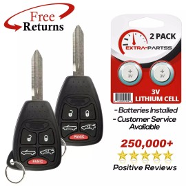 Extra-Partss 2 Remote Key Fob 5btn for 2011 2012 2013 2014 Chrysler 200 Convertible