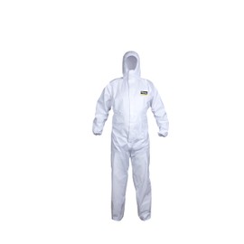 keep Type 5/6, 63 gr, Disposable Waterproof Overalls for Men, Women | Chemical Protection Coveralls Hazmat Suit | Industrial Safety Overalls Mens Workwear (1, 4XL)