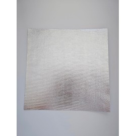 Self-Adhesive Aluminum Backed Aluminized Fiberglass Cloth Heat Shield - 12"x12" Sheet, Thermal Reflective Insulation Barrier for High Temp Protection (Automotive Exhaust, Firewall, Behind Grill)