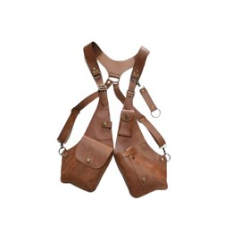 ylfacai Men Anti Underarm Shoulder Bag Adjustable PU Leather Strap Wallet Bag Outdoor Phone Bag Anti-Theft Hidden Underarm Strap (Light Brown)