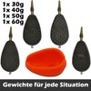 Paradox Fishing Method Feeder Set of 4 30g/40g/50g/60g + Mould