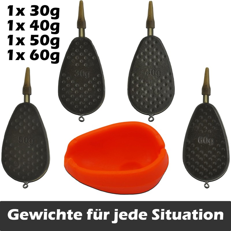 Paradox Fishing Method Feeder Set of 4 30g/40g/50g/60g + Mould