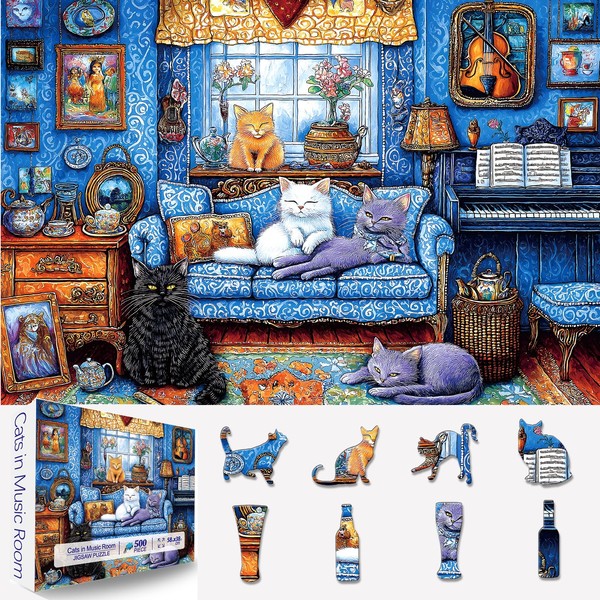 Blueforest 500 Piece Puzzles for Adults, Difficult Clearance Jigsaw Puzzles