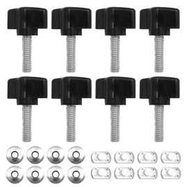 Anxingo 8 Pcs Hard Top Bolts Kit, Quick Removal Fastener Kit Thumb Screws and Nuts, Replacement for Jeep Wrangler JK YJ CJ TJ Sahara Sports Rubicon Freedom Unlimited 2/4 Door