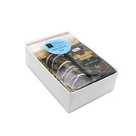 Soul Sticks Intention's Kit Gift Set with Sage, Spell Herbal Oil, Palo Santo Stick and 4" Selenite Wand in White Gift Box (Go Away Evil)