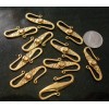 Silversmithsupply 30mm Jewelry clasps 10 s hooks ant gold pltd