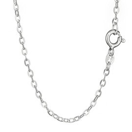 NKlaus Women's Anchor Chain Necklace 925 Silver (38 cm - 80 cm) Flat Rolled Width 1.9 mm, Sterling Silver