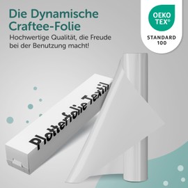 CRAFTEE - Plotter Film Textile I Plotter Vinyl Film I Flex Film Plotter Textile I Vinyl Film Plotter I Plotter Film Vinyl I Plotter Accessories - (White)