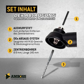 DEX Extraction for Anvil Red Force Socket Countersink with Drill and Ejection Pin