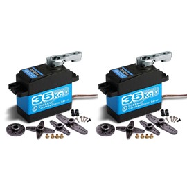 KEAcvise 2-Pack Micro servo Motor with 35kg high Torque, Metal Gear Digital and Stainless Steel Gear for Robotic DIY, rc car (180° Control Angle) - mg90s servo, 9g servo