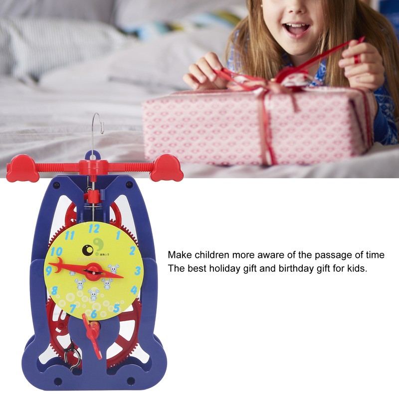 Kids Learning Clock Model Teaching Time Number Educational Toy for