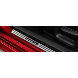 Toyota GR Corolla Door Sill Guards, Polished Finish with Logo, PT413-12220