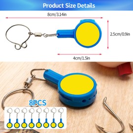 8 PCS Fishing Knot Tying Tool, Fishing Line Cutter Device, Fishing Accessories for Beginner Anglers, Fishing Hook Tie Tool Multipurpose Fishing Tool Outdoor Nail Knot Tool Protecting for Fishhook (BL)
