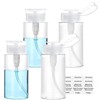 Push Down Pump Dispenser, 3.4oz Clear Pump Bottles with Alcohol,