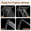 BRIGHT SHOWERS High Pressure Dual Shower Head Combo with Rainfall