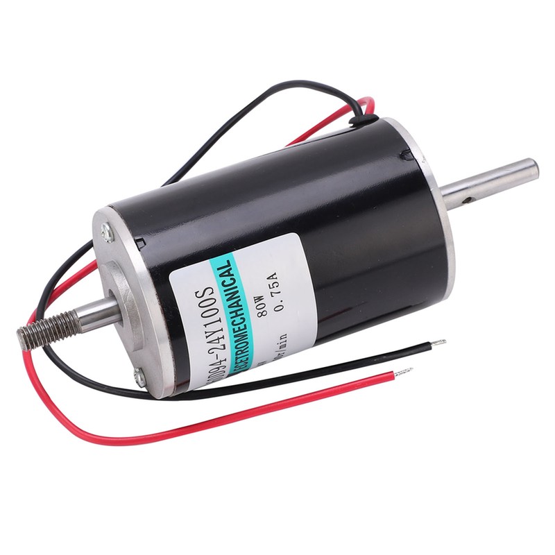 DC Motor HighSpeed 80W Small CW CCW Double Output Shaft