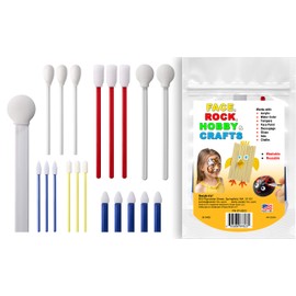 Swab-its Hobby-Tips™ 20-Piece Premium Applicator Kit Foam Tipped Crafting Applicators - Face, Rock, Hobby, Painting, Crafts - Made in The USA