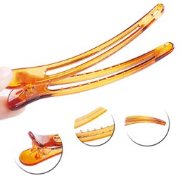 12PCS Plastic Duck Bill Teeth Hair Clips Non Slip band Clips Alligator Bows Hair Clips Professional Hairdressing Salon Hair Barrettes For Hair Styling and Sectioning (Length:3.7'', Brown)